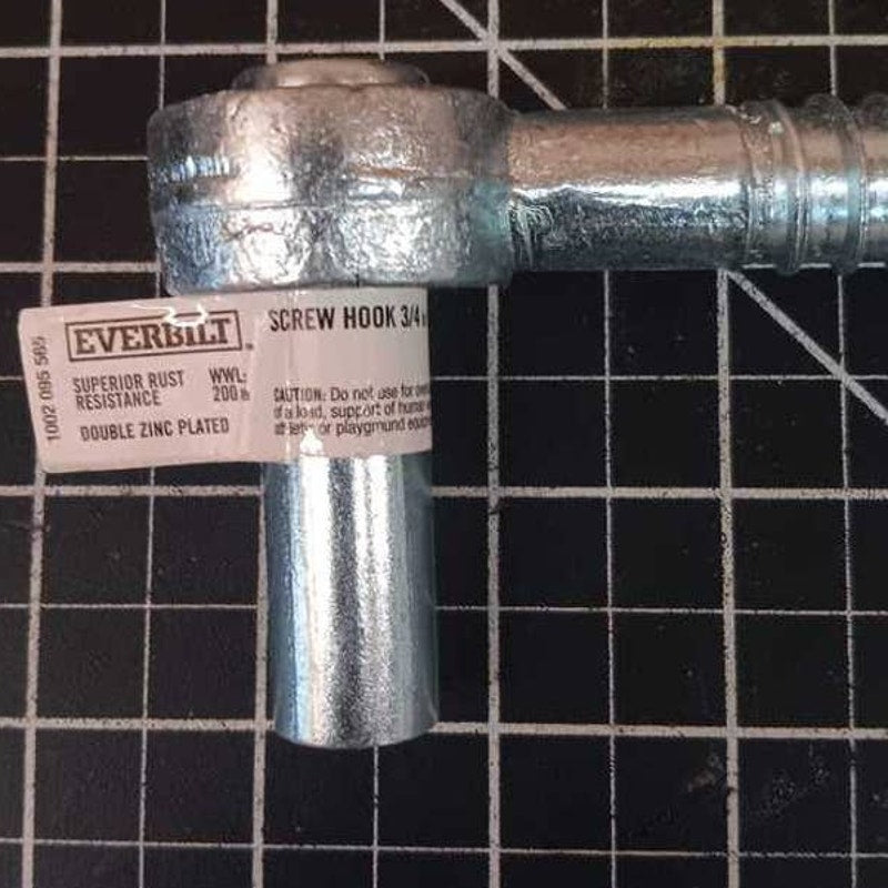 1 Pair, Everbilt 3/4 in. x 6 in. Double Coasted Zinc Plated Screw Hooks