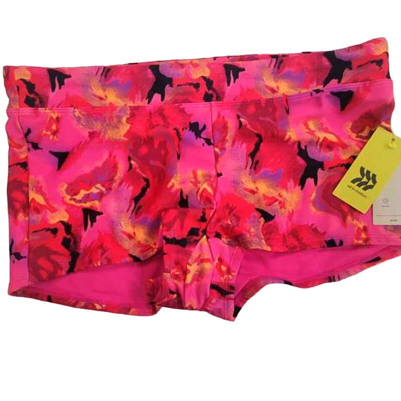 Women's Swim Boyshorts LRG (12-14) - All in Motion, Black & Pink Fora