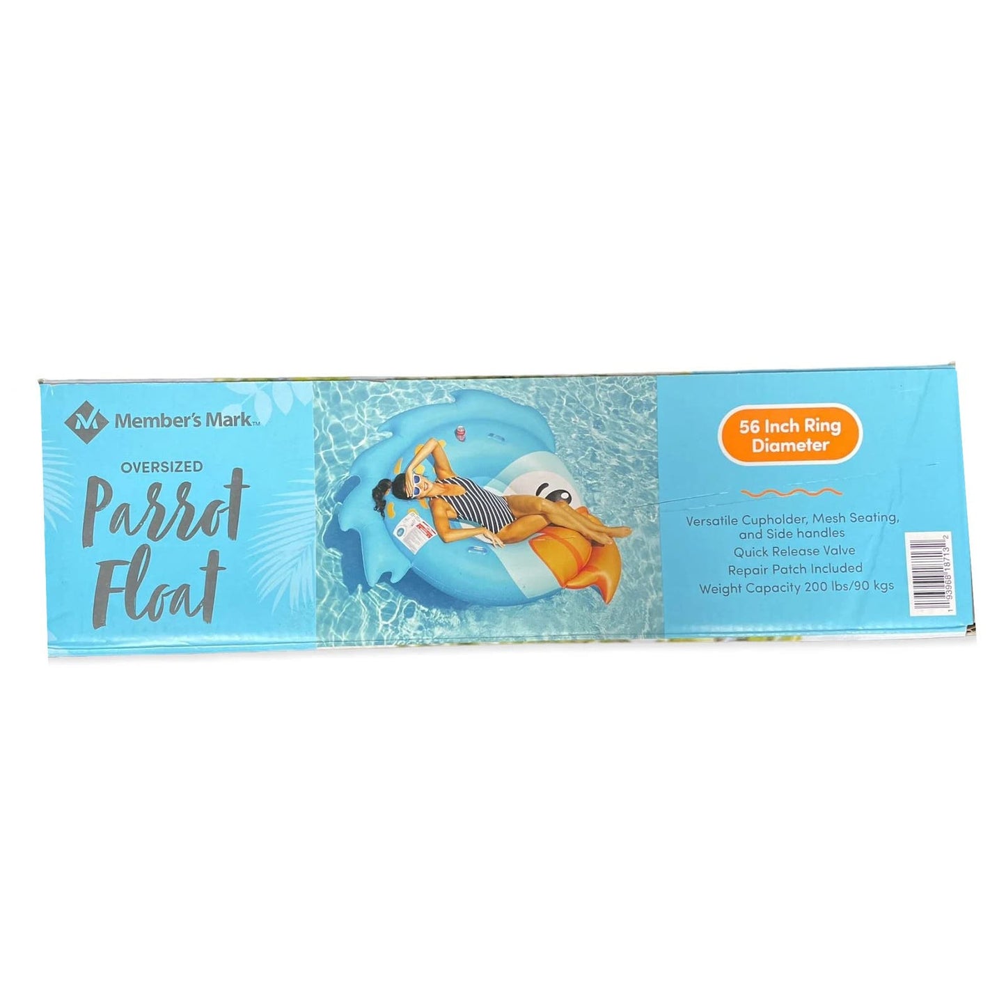 Giant 73"x65"x13.5" Inflatable Parrot Water Float w/ Side Handles, 200 lb. Limit