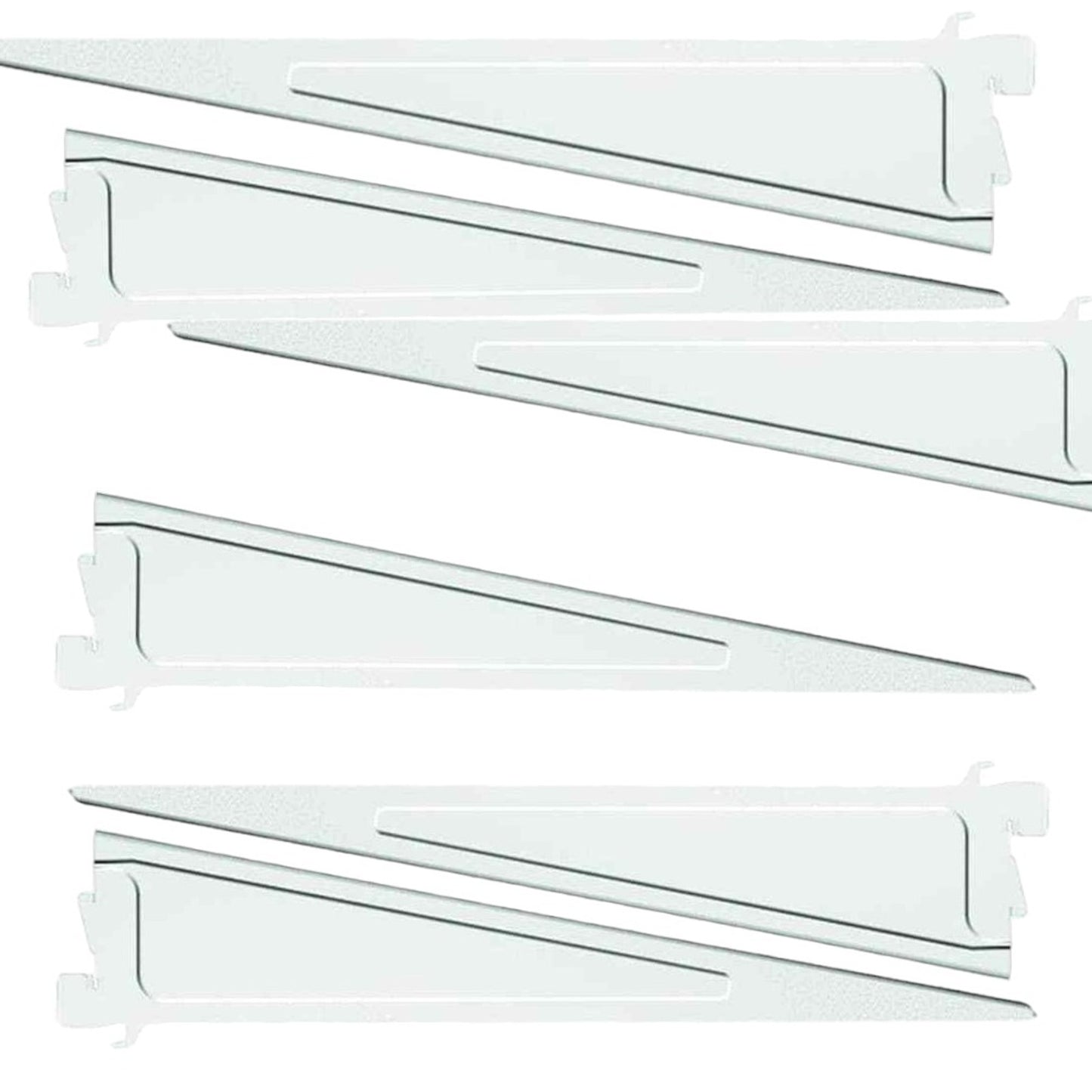12-PK ClosetMaid 2853 ShelfTrack 12-Inch Locking Shelf Brackets, White, 12-PK