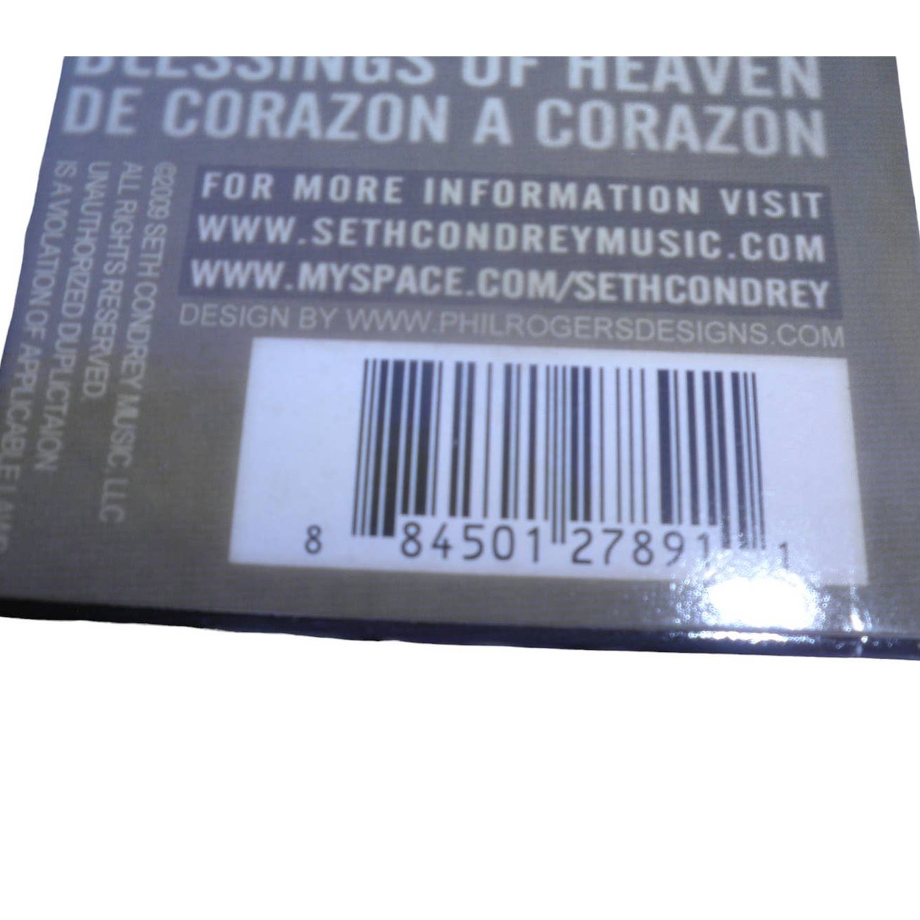 Seth Condrey: More Than I See CD, NIP, Seth Condrey Music, 2009