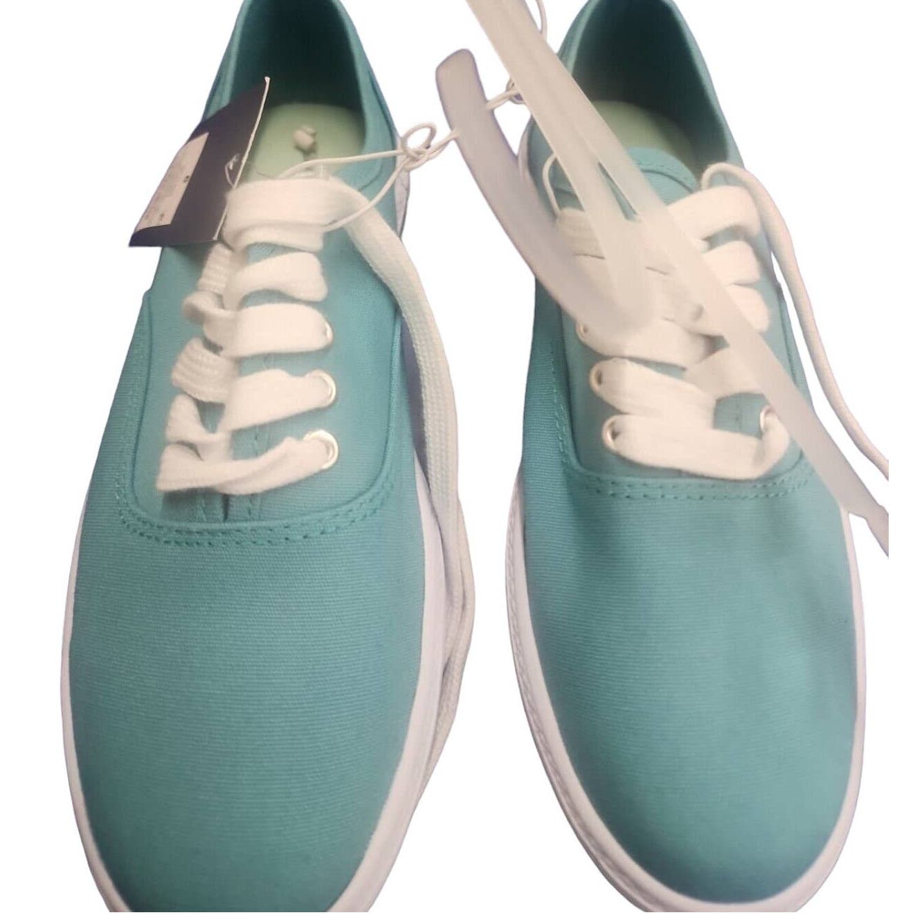 Women's Size 6 Lunea Lace-Up Canvas Sneakers - Blue + Free Shipping