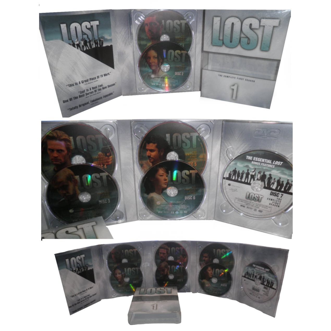 Lost: Season One (7-DVD Set, 2005) Matthew Fox, Evangeline Lilly, Terry O'Quinn