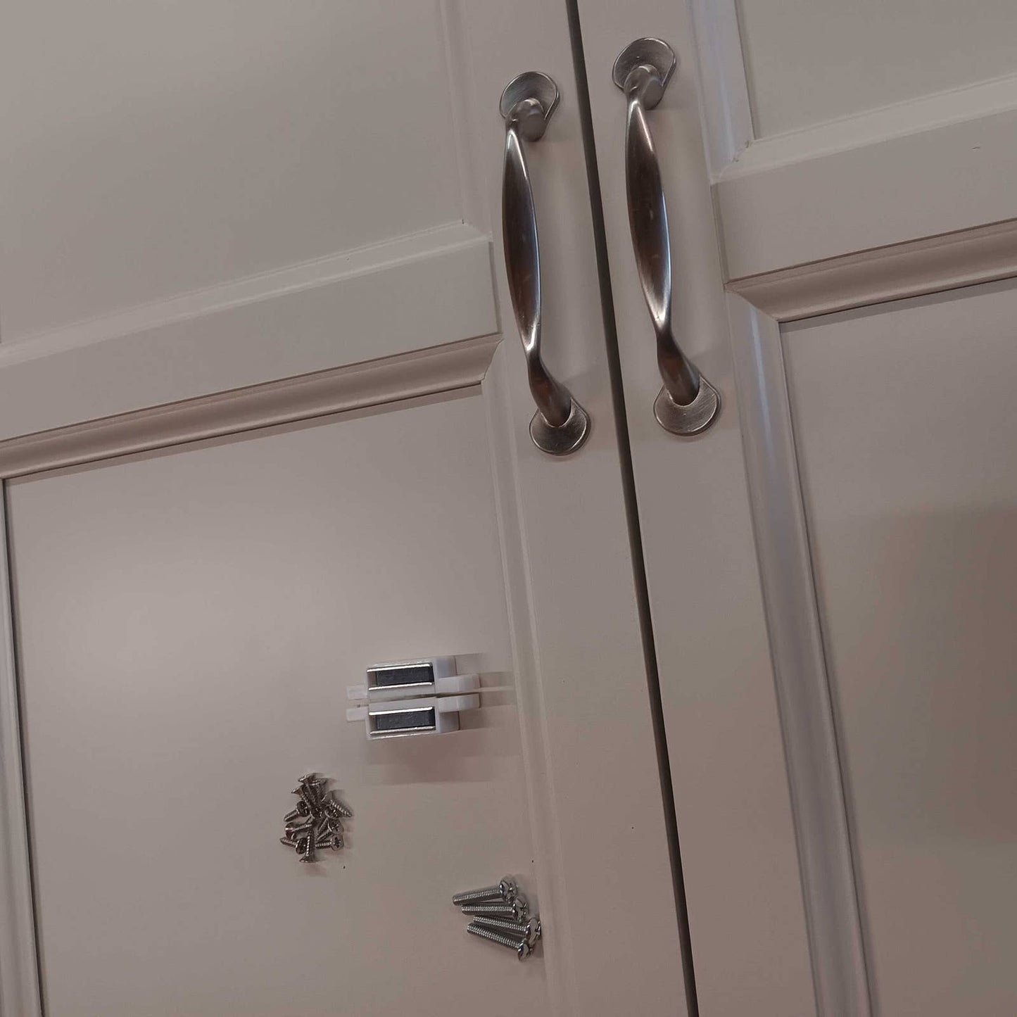 Set/2 Wood Cabinet Doors 13"W x 46-5/8"H x 3/4"D Off-White, Hardware Included- LOCAL PICKUP ONLY