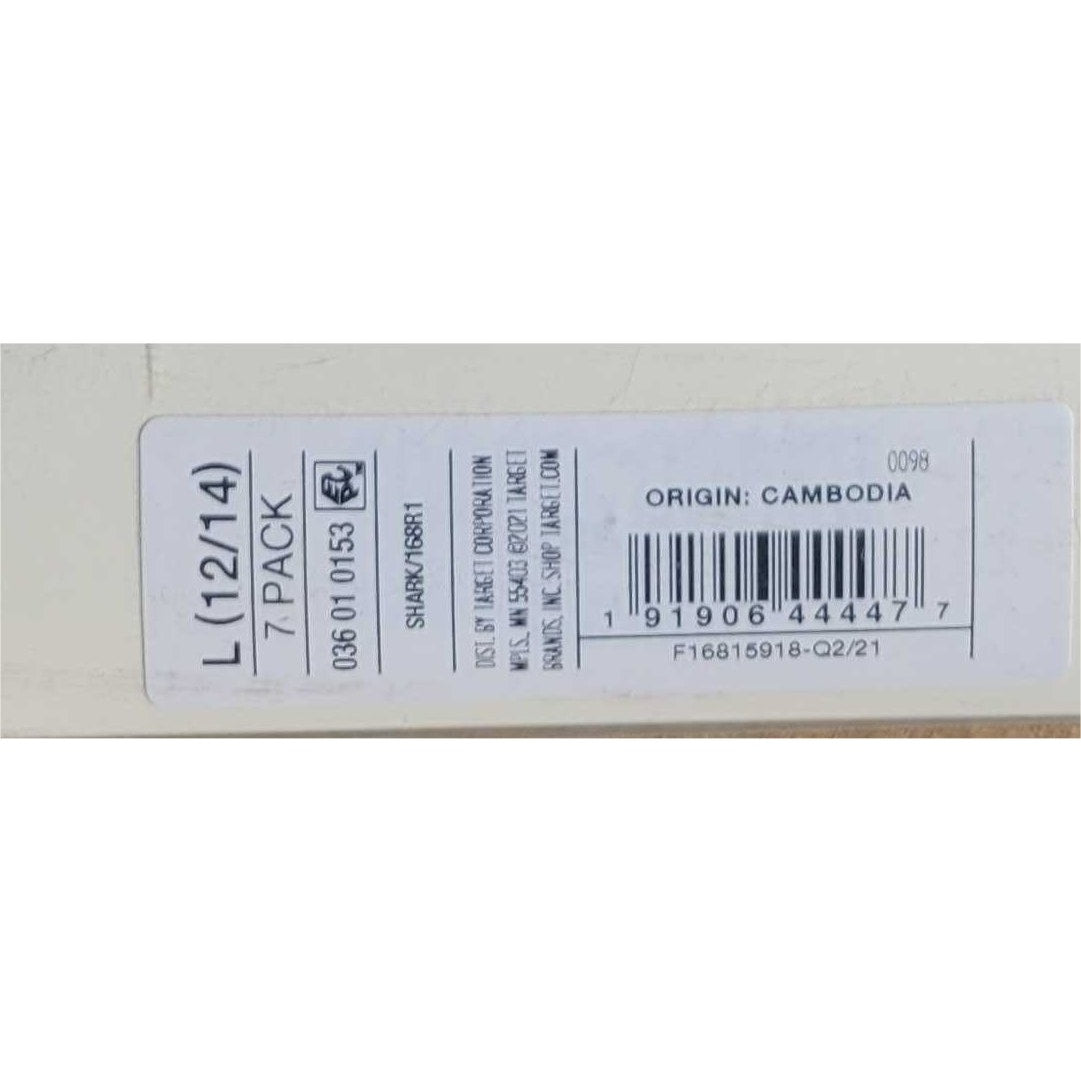 Boys' 7pk Sharks Boxer Briefs, Blue, Large (12-14) w/ Free Shipping