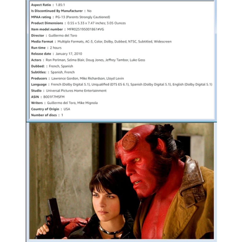 Hellboy II: The Golden Army (Widescreen) (DVD 2010) Ron Perlman, Selma Blair