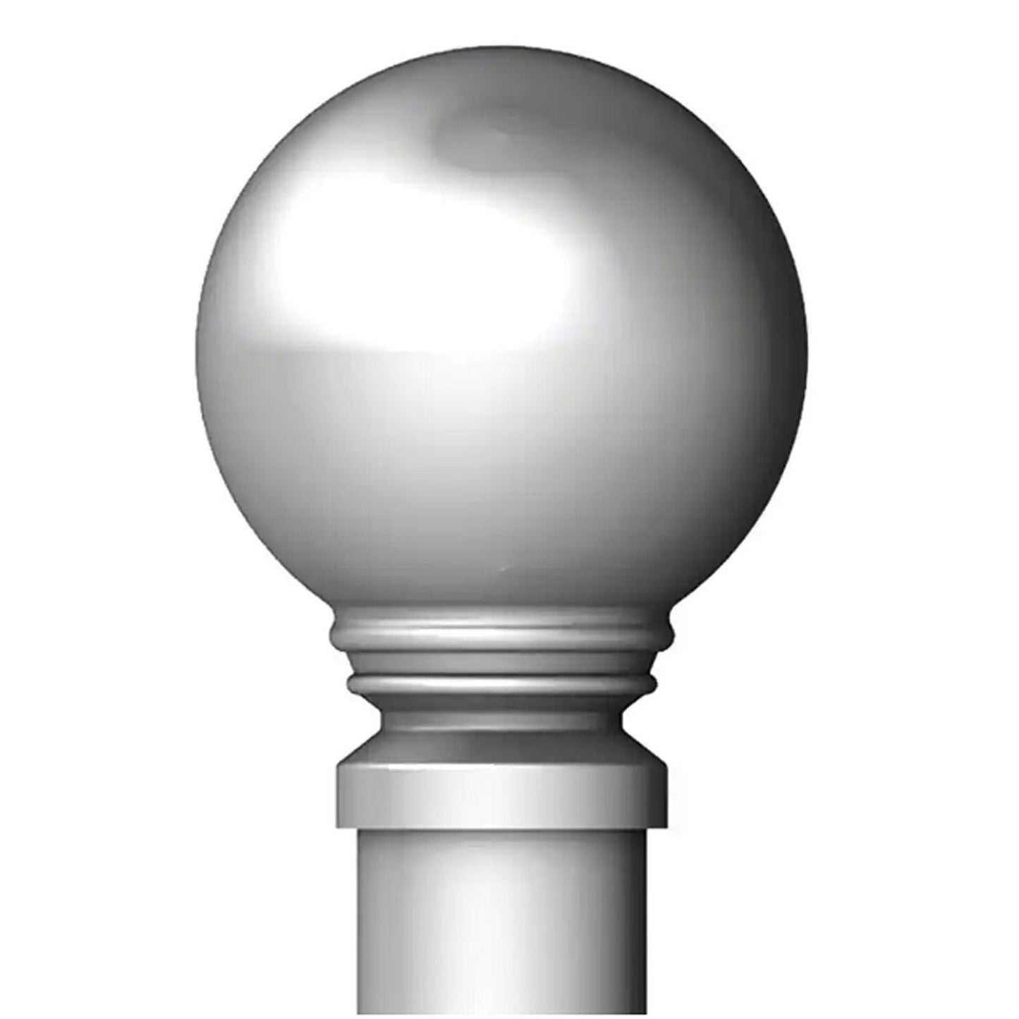 48" - 84" Telescoping 5/8 in. Single Curtain Rod, Brushed Nickel w/ Ball Finials