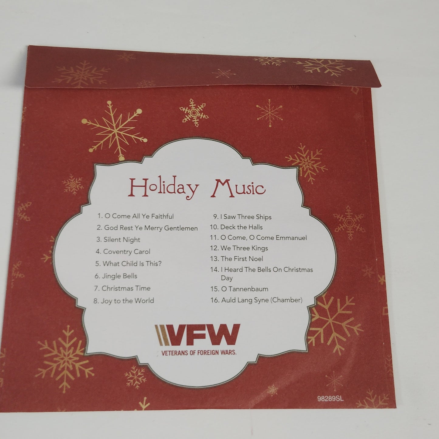 Vintage VFW “Holiday Music” Promo CD w/ Red Sleeve Snowman Artwork Susan Winget