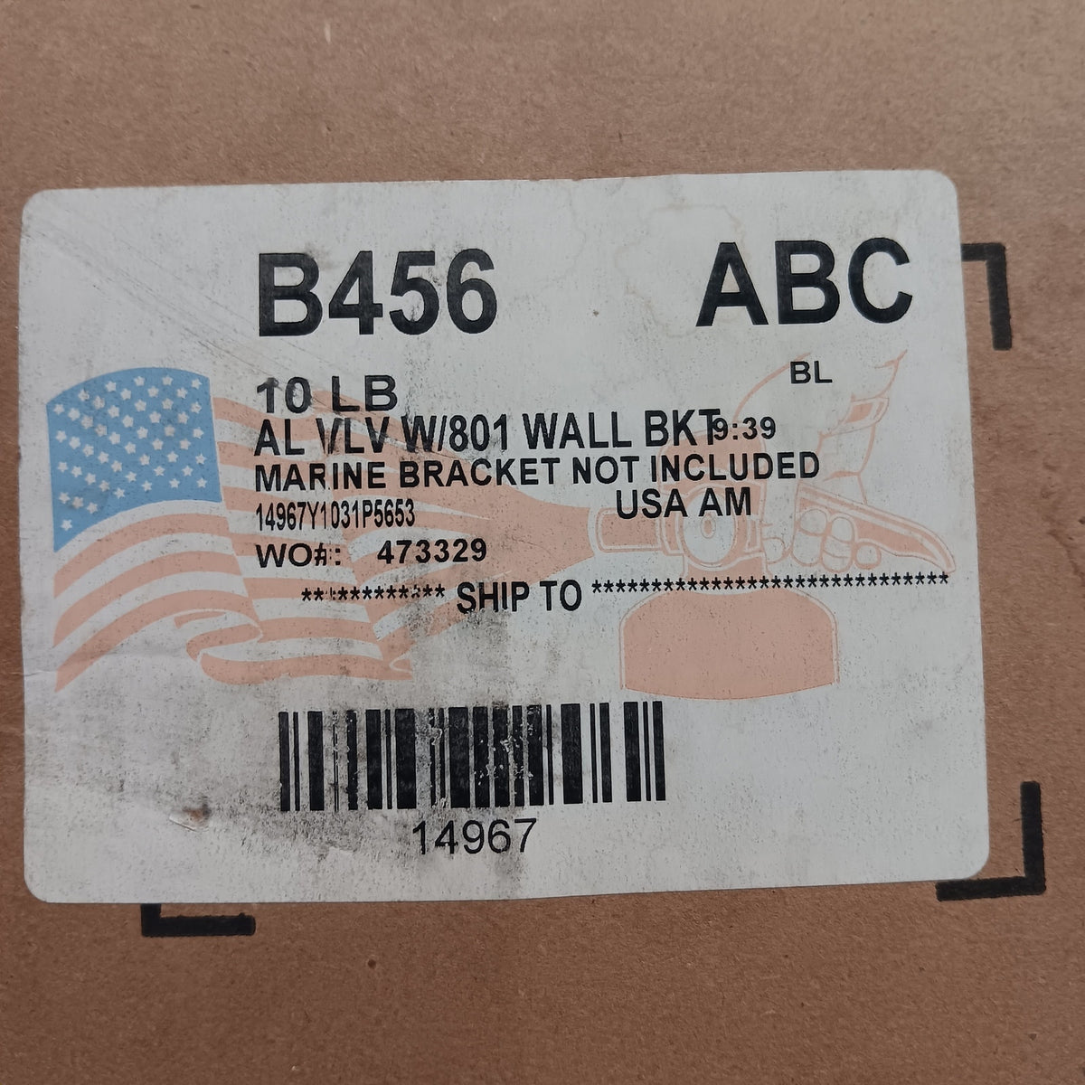 Amerex B456 10 lb ABC Dry Chemical Fire Extinguisher w/ Wall Bracket 4A:80B:C