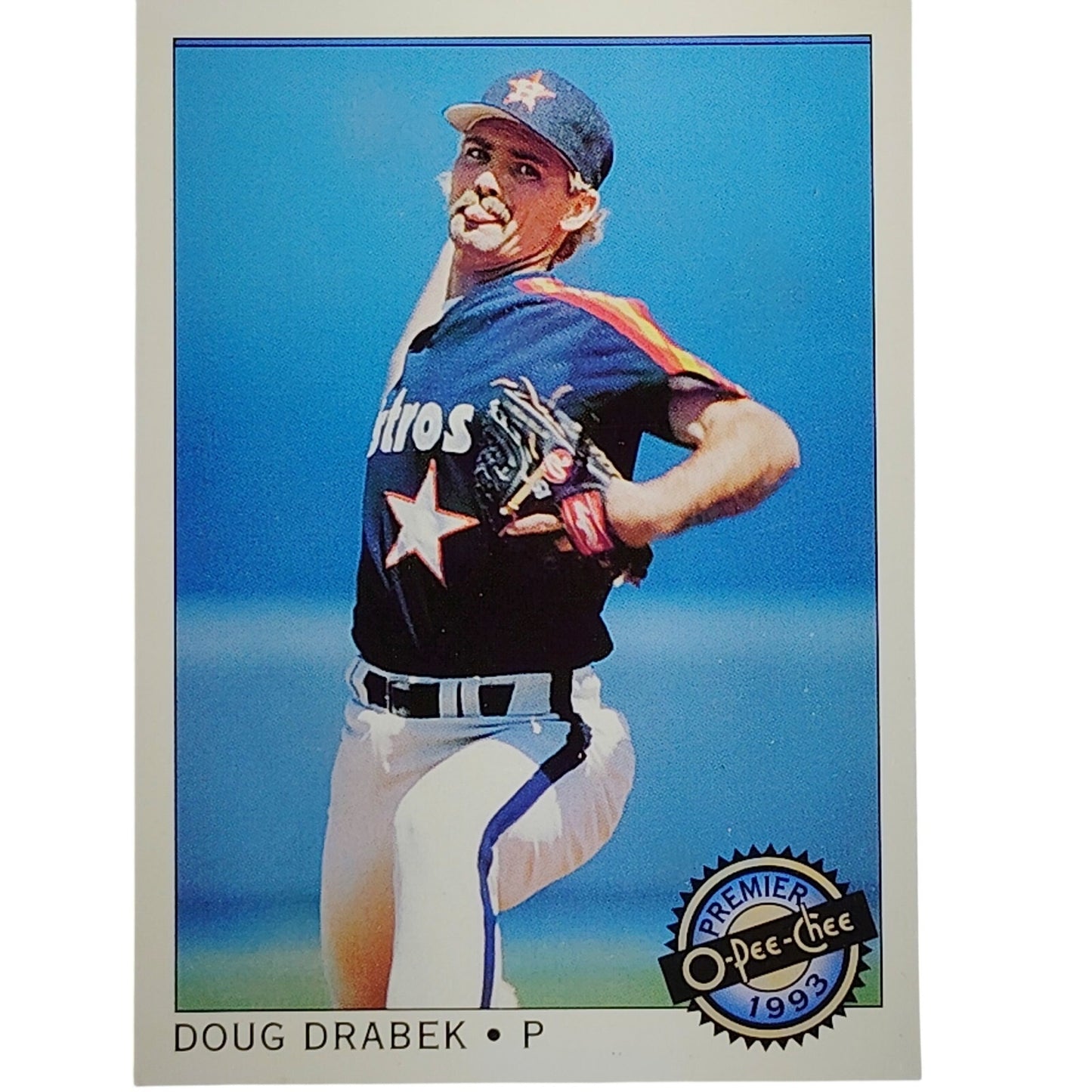 1993 O‑Pee‑Chee Premier Doug Drabek,  Pitcher VG/EX, Card #73, Houston Astros