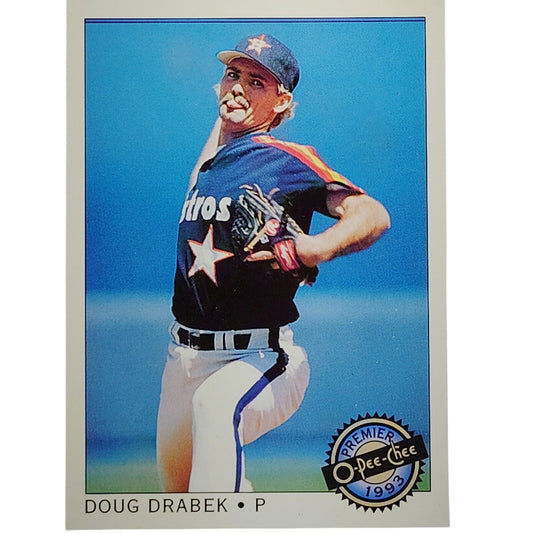 1993 O‑Pee‑Chee Premier Doug Drabek,  Pitcher VG/EX, Card #73, Houston Astros