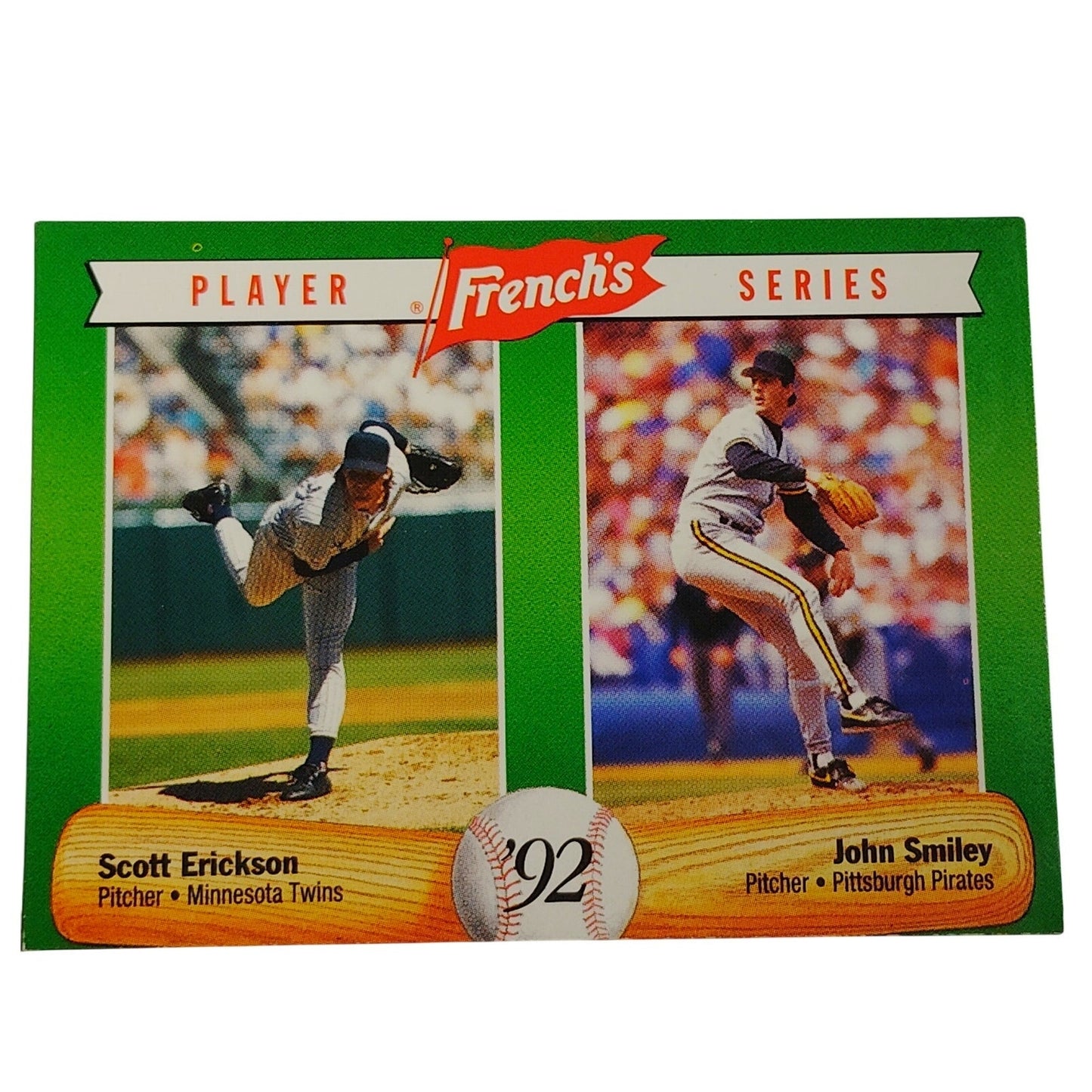 1992 French’s Mustard Scott Erickson John Smiley #5 MLB Baseball Card NM