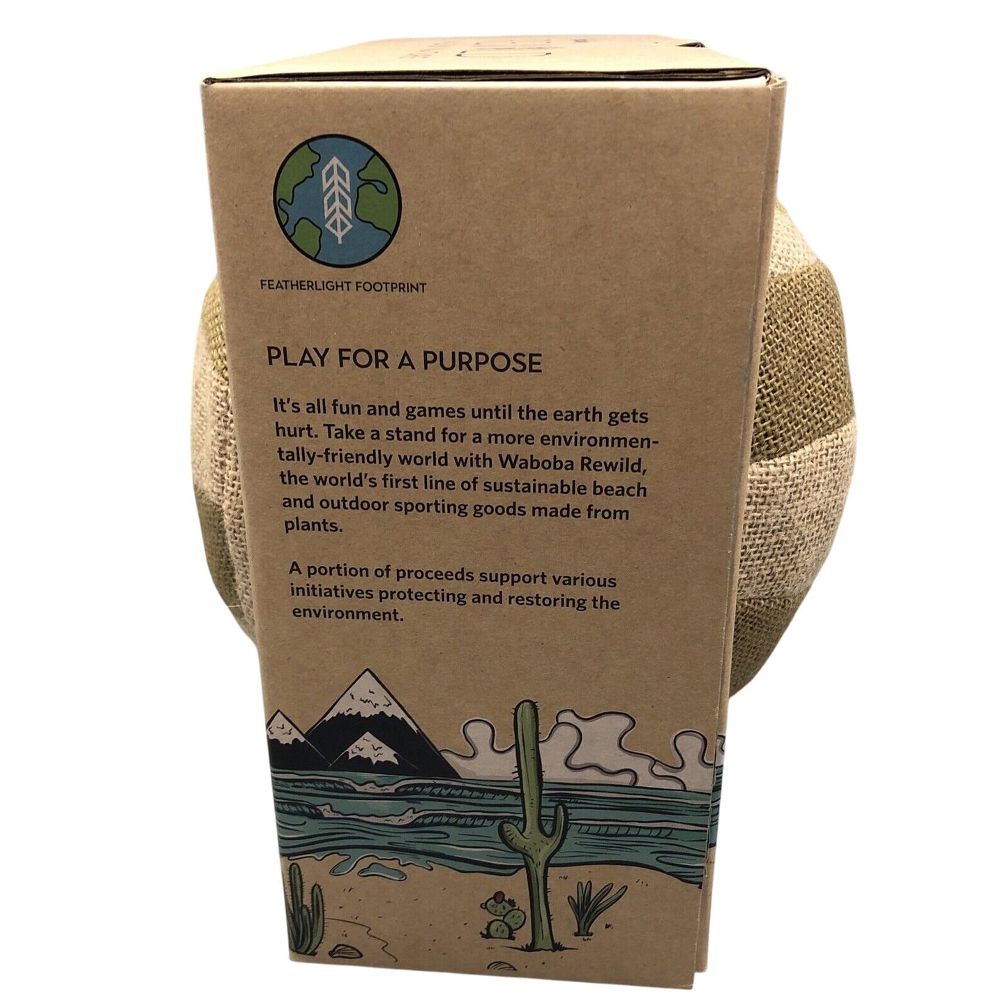 Waboba Eco-Friendly Volleyball Jute Plant Rubber Tree Sustainable Fun, 9.25"D