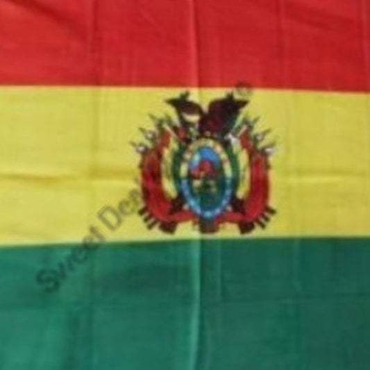 Country Flag, Bolivia 3 Ft. x 5 Ft. 100D Poly Flag, Metal Grommets Canvas Header
