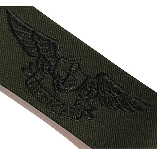 Vintage Navy Air Warfare Insignia Tape – Vanguard USA, Sew-On BOG Subdued Embroidery, 8" x 1.25"