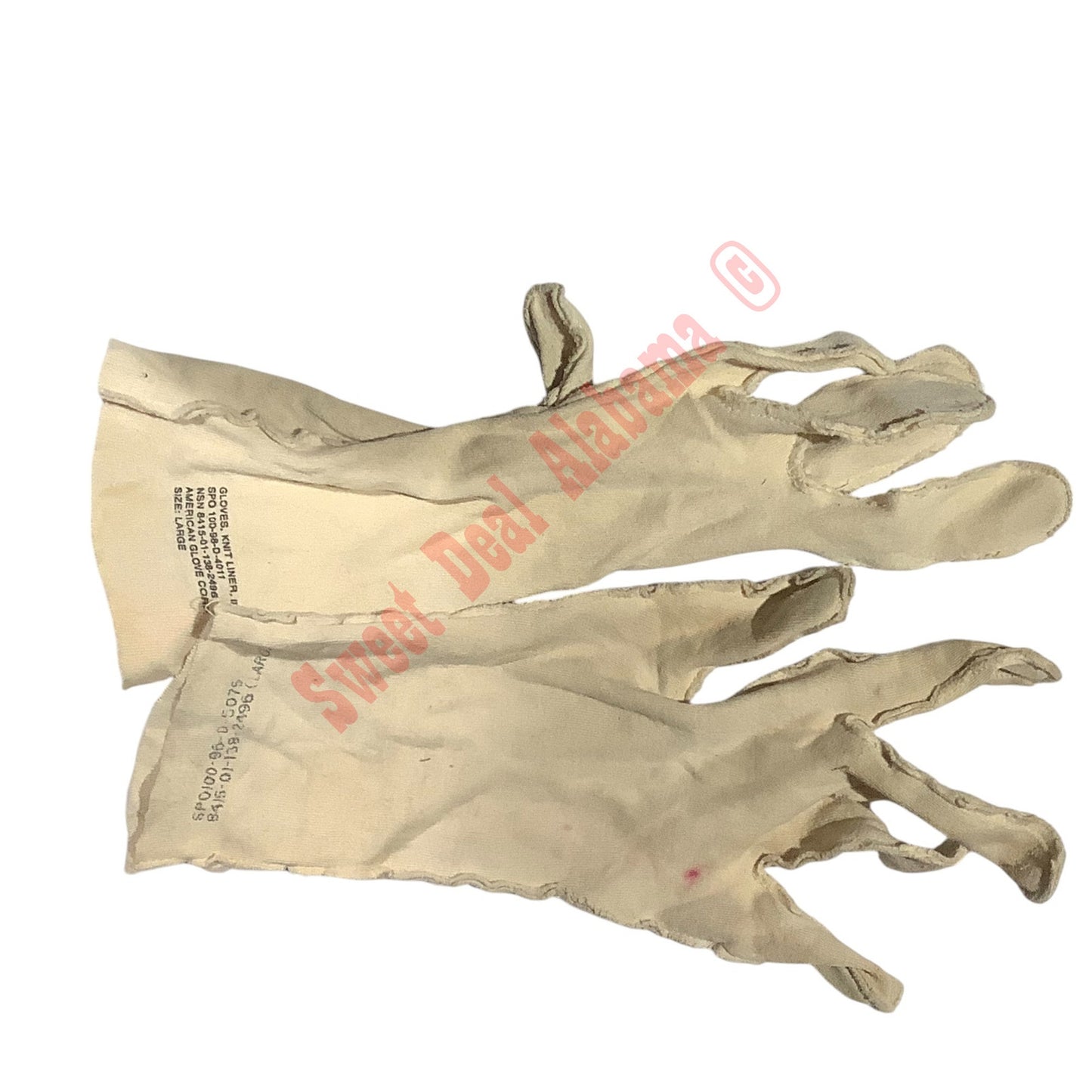 Vintage EUC 1998 Military Issue Knit Glove Liner Inserts, NSN: 8415-01-138-2496