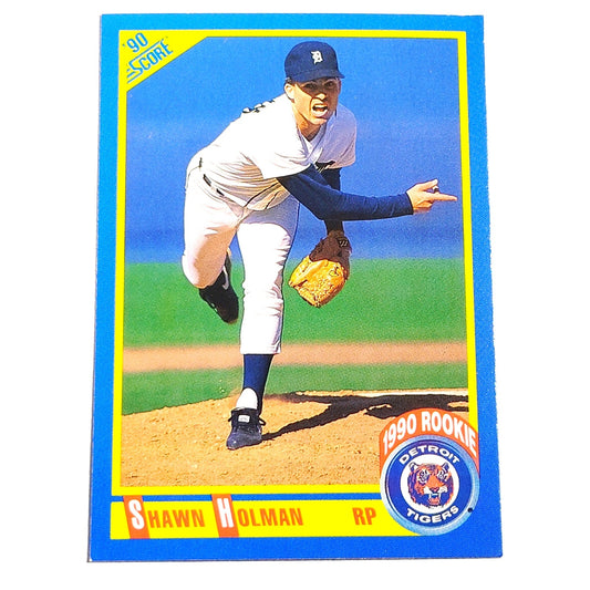 1990 Score Shawn Holman RC #620 Detroit Tigers Relief Pitcher Rookie MLB EX