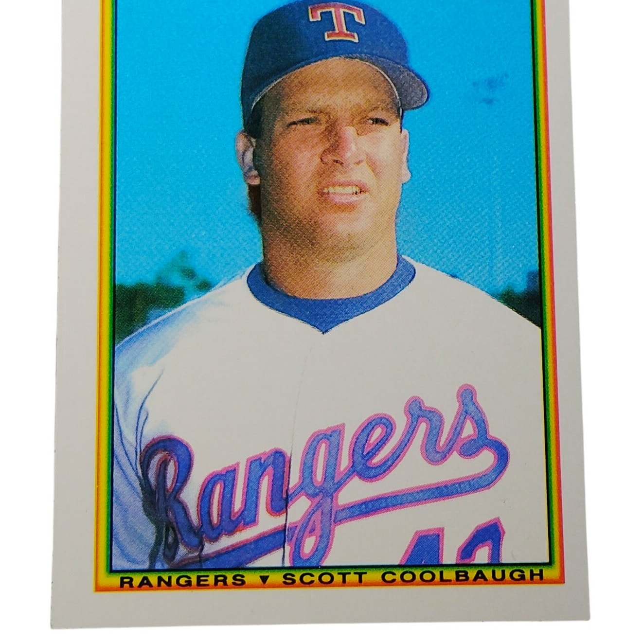 1990 Bowman Scott Coolbaugh #494 Texas Rangers Third Baseman Baseball Card NM