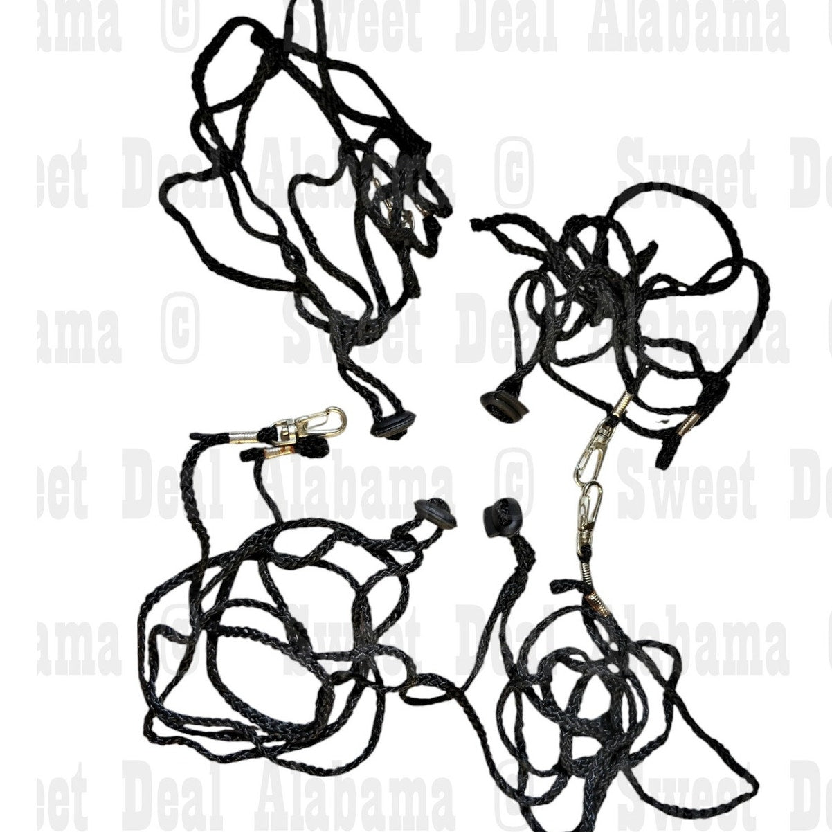 8 Spiral Stakes w/ 36" Cords – Guyline Kit, Hoo Hook Ends, Tent/Tarp Anchors