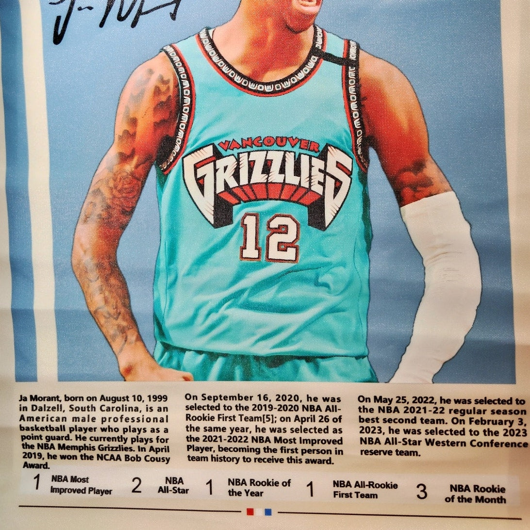 16x24" Ja Morant Memphis Grizzlies Canvas Print Poster – Basketball Wall Art (Unframed)
