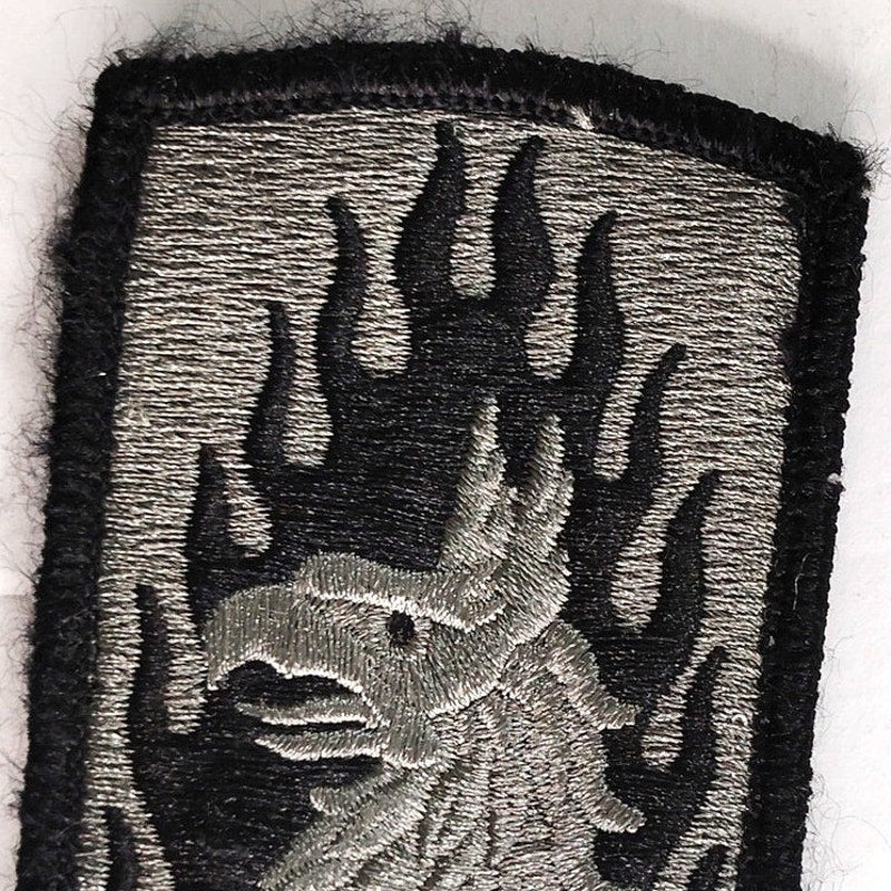 US Army 12th Aviation Brigade Novelty Patch Subdued 3 × 2" Hook Back Embroidered