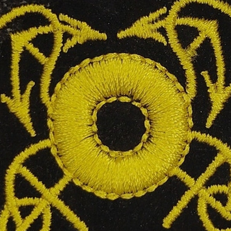 Vintage US Navy Sea Sailor Anchor Patch W. Gold on Black 1‑1/2" Square