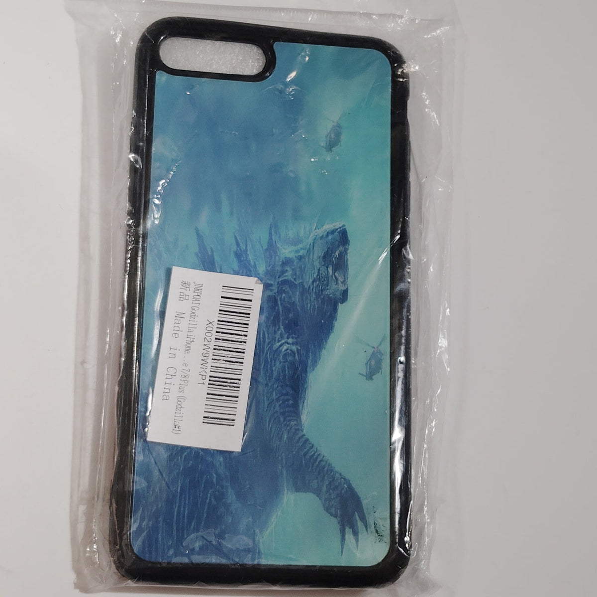 JNPOAI Godzilla iPhone 7/8 Plus Phone Case Blue Sea Monster Black Bumper