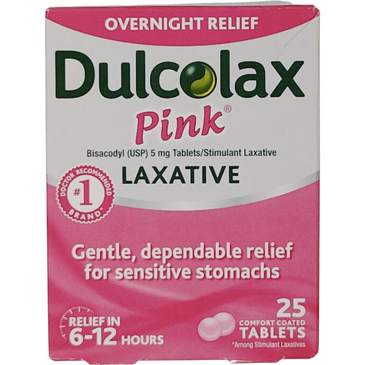 Dulcolax Pink Laxative – 25 Tablets – 5mg Bisacodyl – Exp. 02/2026