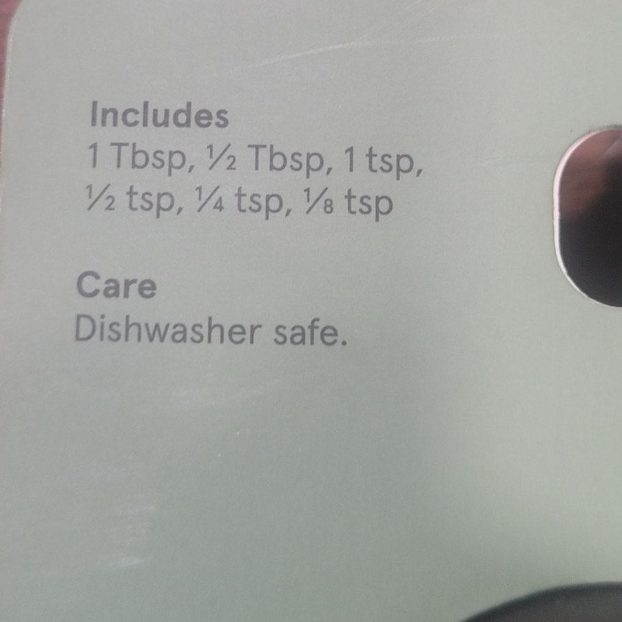 Figmint Measuring Spoons  6pc Stainless Steel Set  Matte Black  Dishwasher-Safe