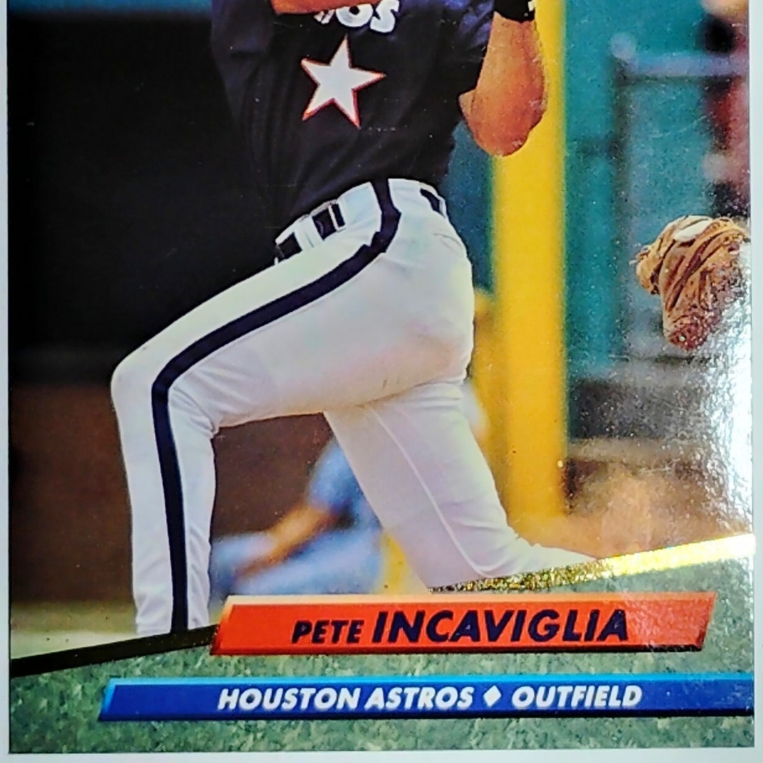 1992 Fleer Ultra Pete Incaviglia #491 Houston Astros OF - Rainbow Jersey VG/EX