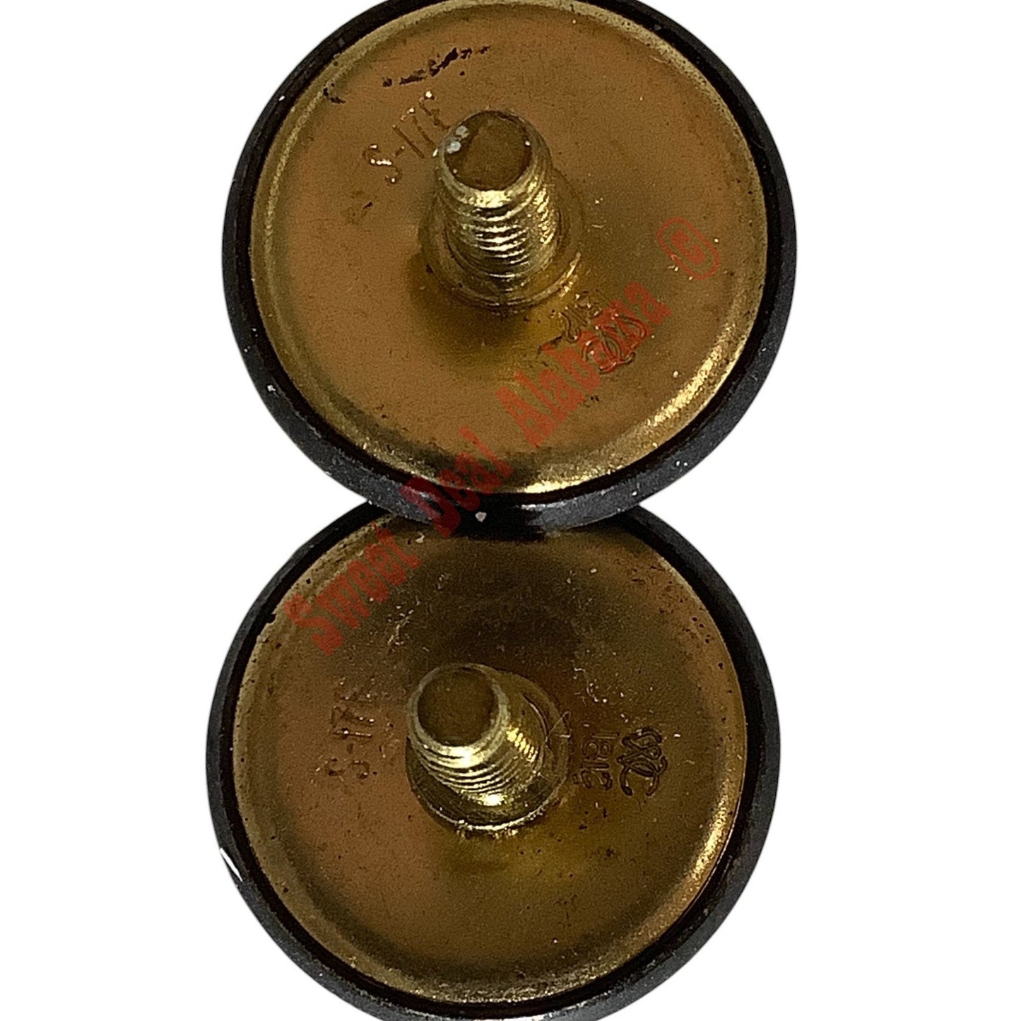 2-PK Waterbury Button Company- USMC Screw Post Buttons for Service Caps, 5/8"D
