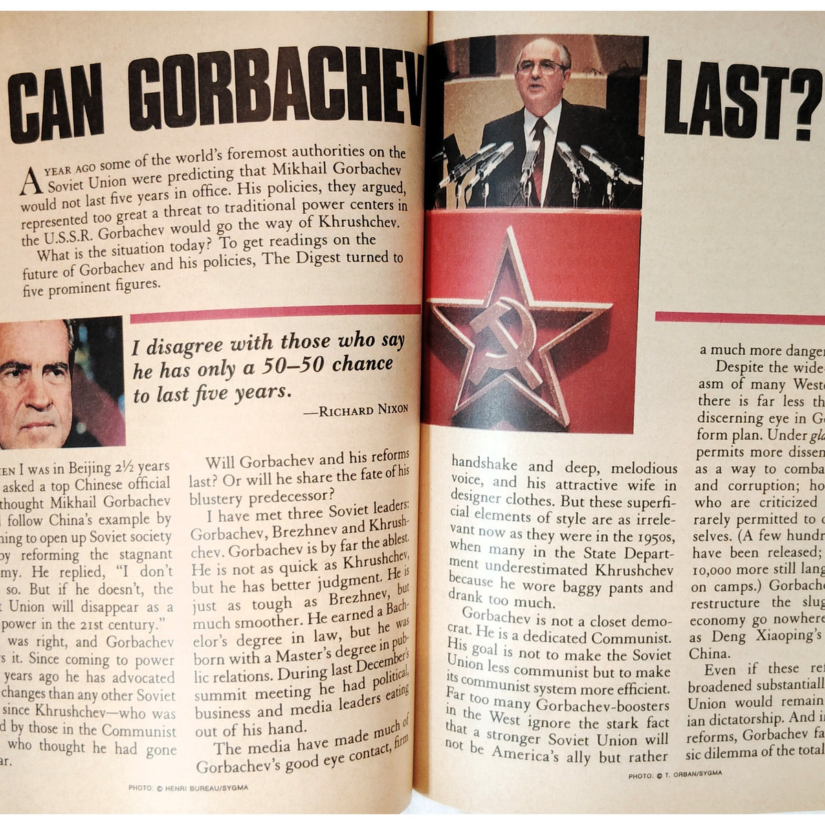 Reader's Digest May 1988 Vintage Magazine - Gorbachev Cold War Issue