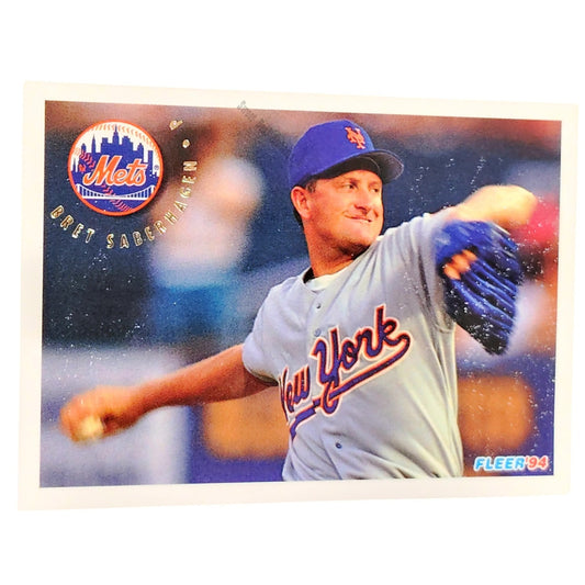 Bret Saberhagen, New York Mets, #576, 1994 Fleer Baseball Collector's Card