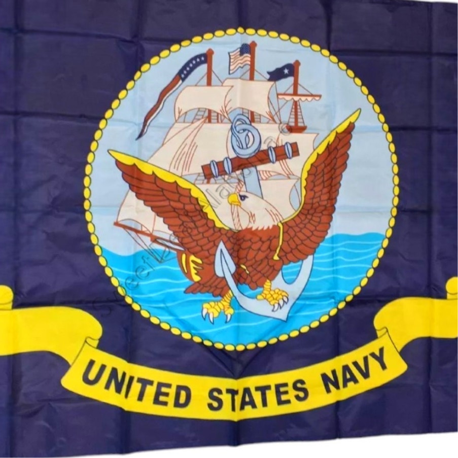 United States Navy (Ship) 3 Ft. x 5 Ft. 100D Oxford Poly Flag / Banner, NIP