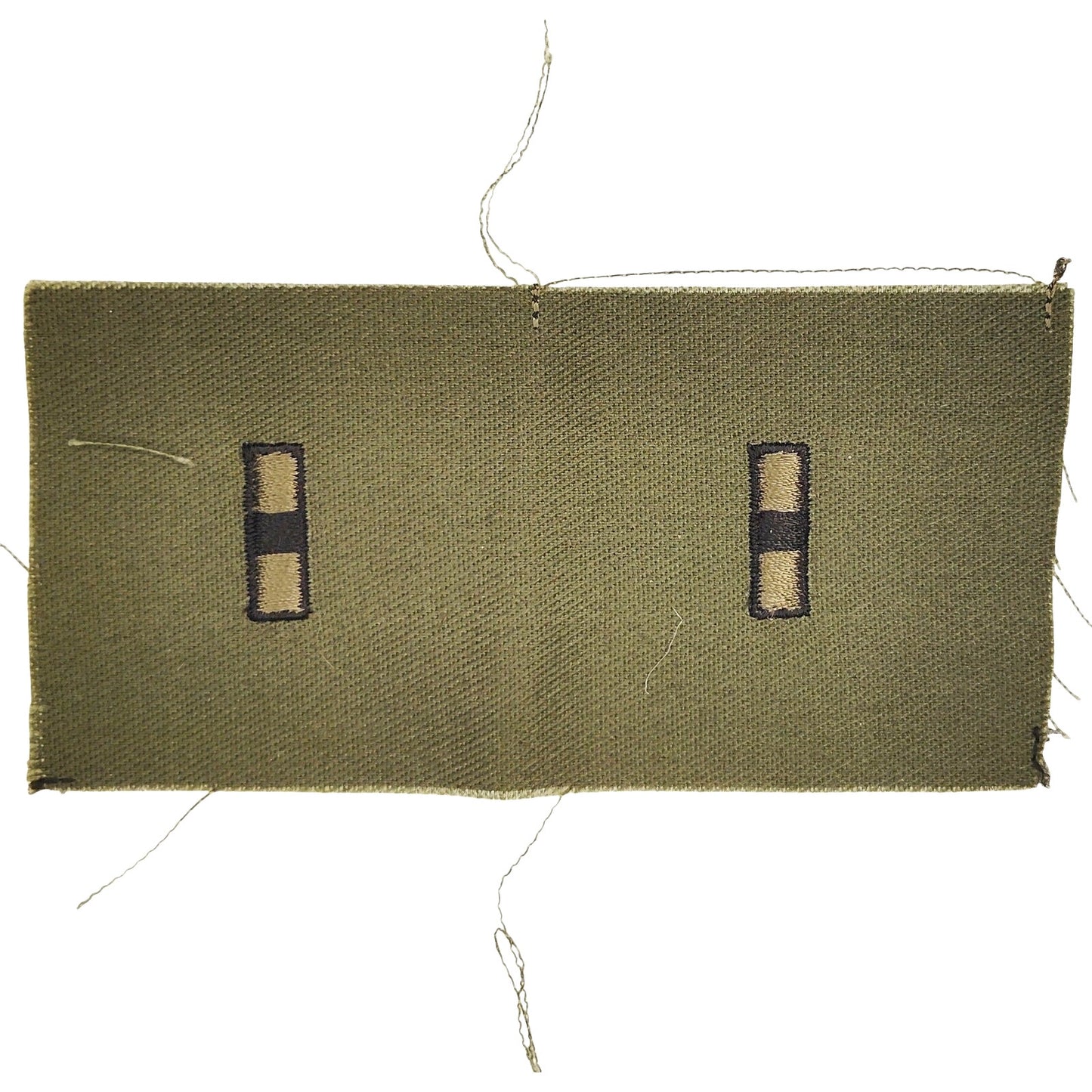 US Army WO1 Warrant Officer 1 Rank Patch Pair Subdued OD Green Sew On Vintage