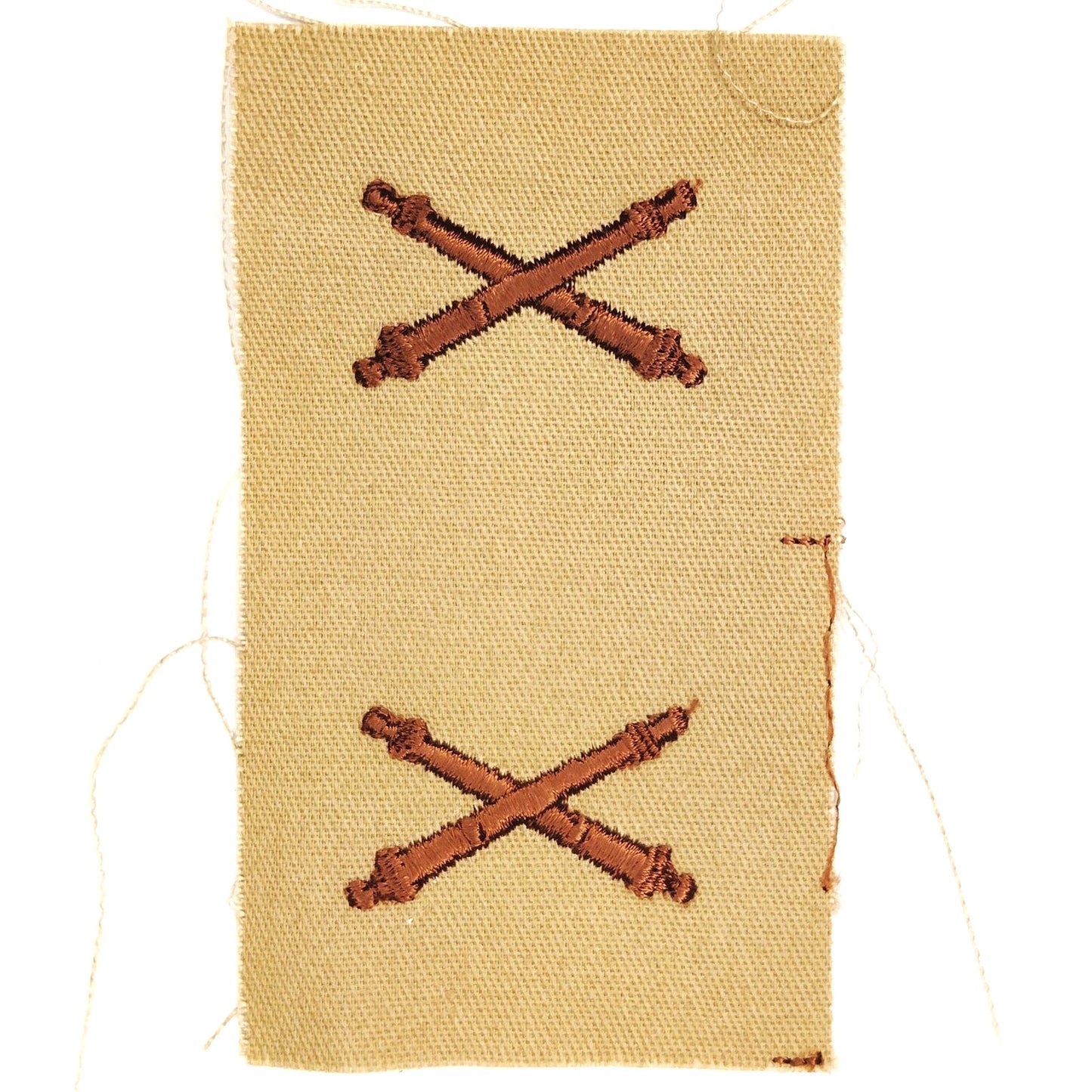 US Army Field Artillery Officer Collar Insignia Patches Sew On Desert Camo DCU