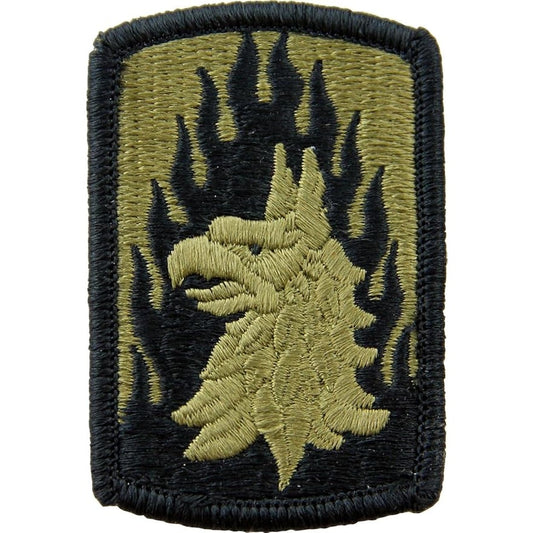 US Army 12th Aviation Brigade SSI Patch Subdued Bagby Green Hook Back 3" × 2"