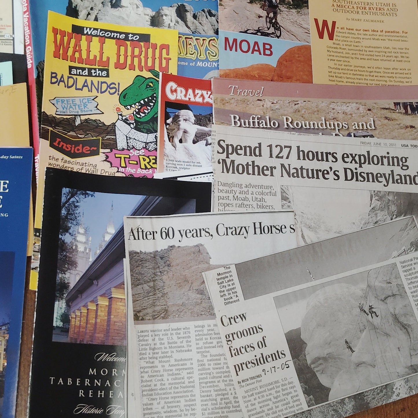 Utah South Dakota 2005 Travel Ephemera Lot - Vintage Souvenir Collection