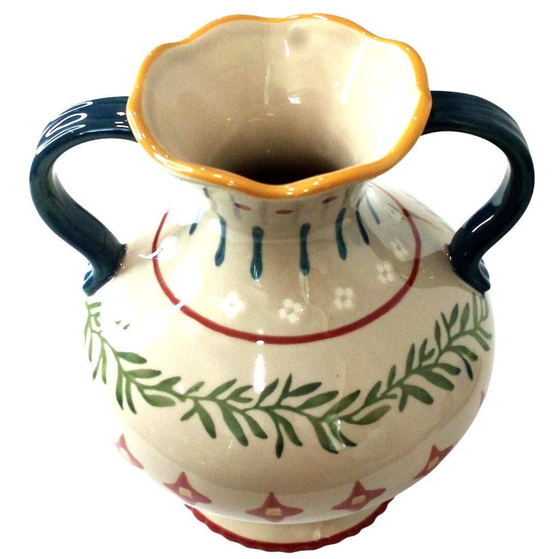 Painted Ceramic Vase – Threshold Multicolor Decorative BOHO Table Vase