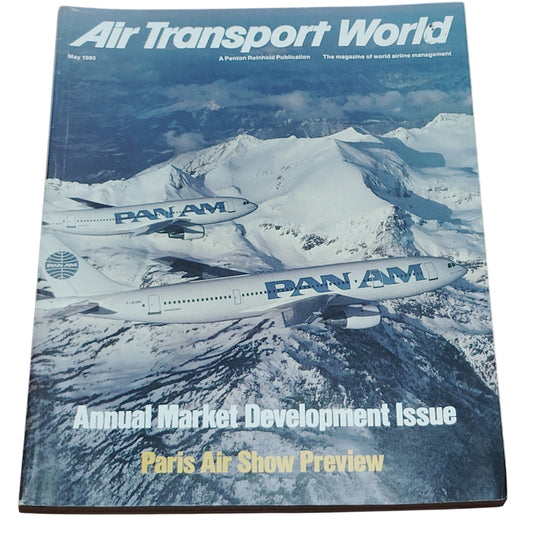 Air Transport World May 1985 Annual Market Development Pan Am Paris Air Show