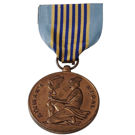 USAF Airman's Medal For Valor w/ Pinback, 1-3/8"D x 3-1/4"H Overall