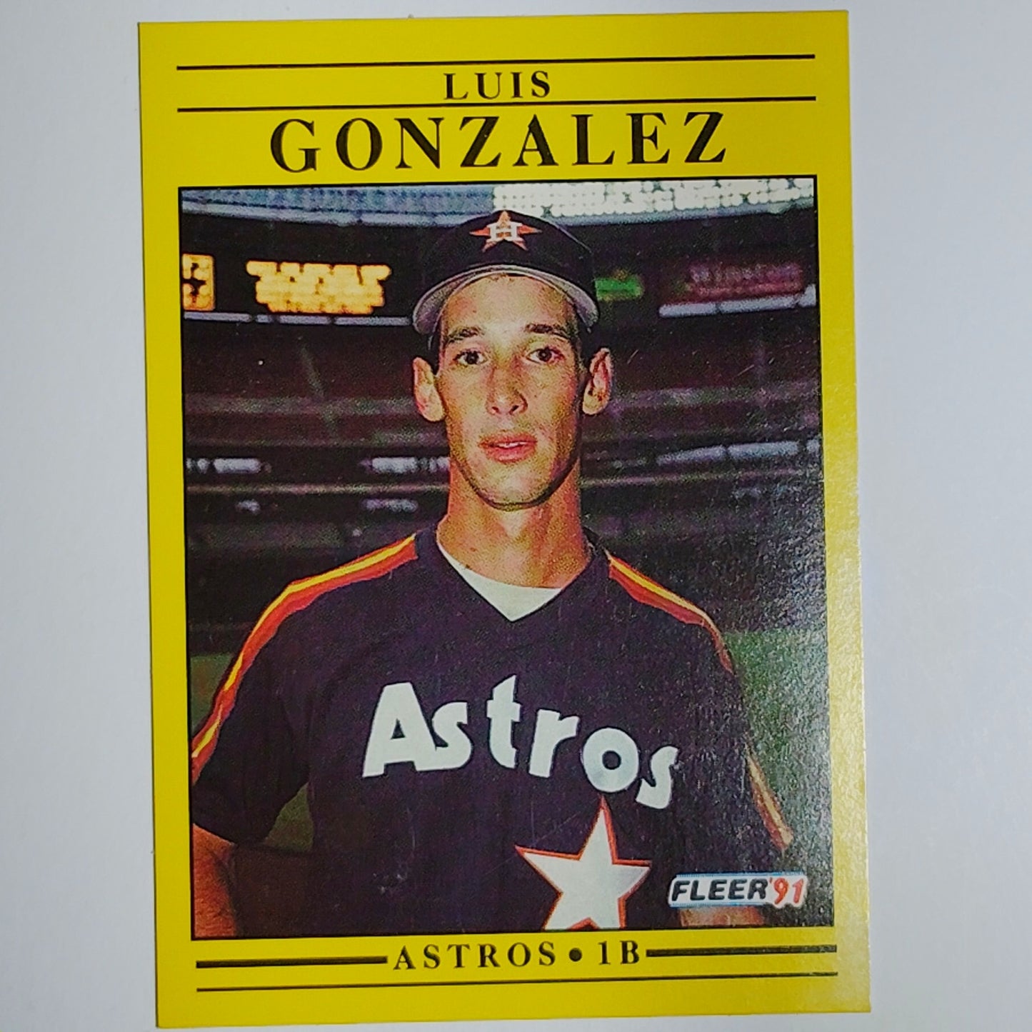 1991 Fleer Luis Gonzalez #507 Houston Astros Rookie RC - First Base VG/EX