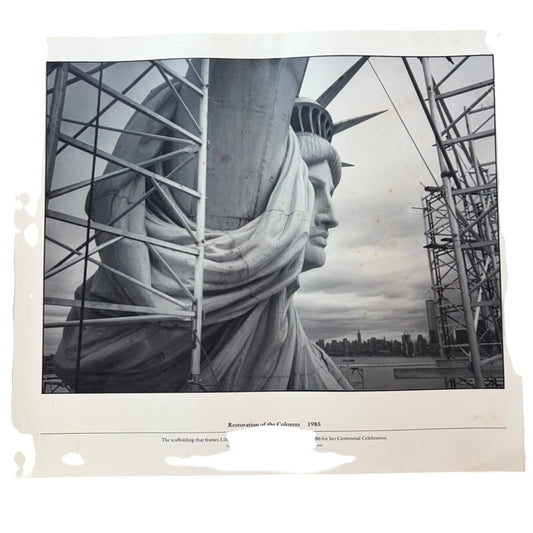 1985 "Restoration of the Colossus" Statue of Liberty Photo Poster 20x16"