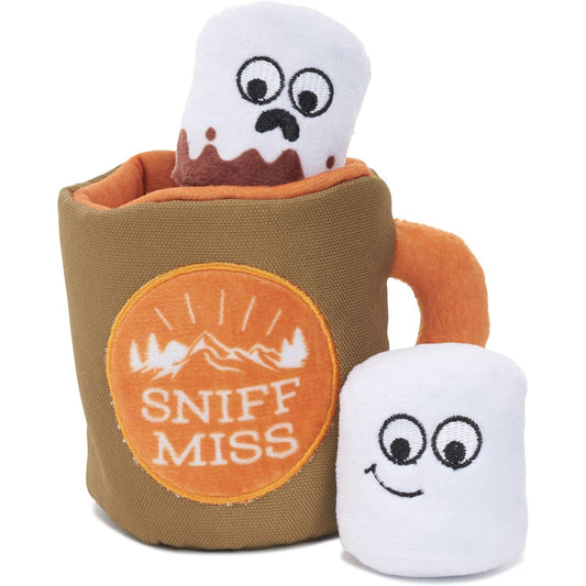 Bark Sniff Miss Marshmallows & Mug Soft Toys (3-in-1) for Small Dogs