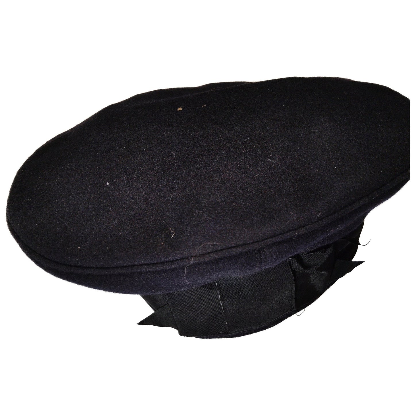 WWII–Korean War Era Formal Wool Cap – Sz 6-1/2, Blue w/ Black Band, Gold Text