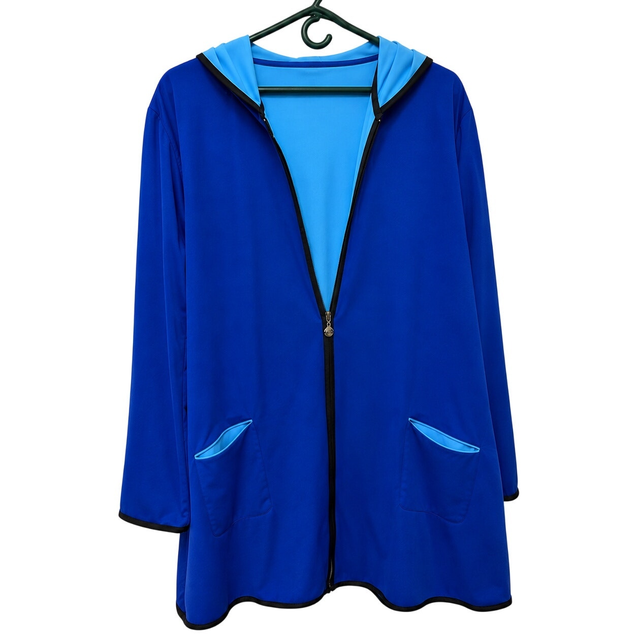 Winding River Reversible Hooded Jacket XL Royal Blue Baby Blue Full Zip