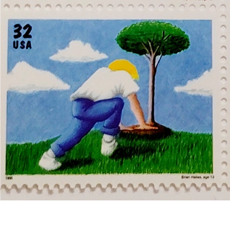 Block of 4 – 1995 USA 32¢ Kids Care Environment MNH Scott 2954a Set