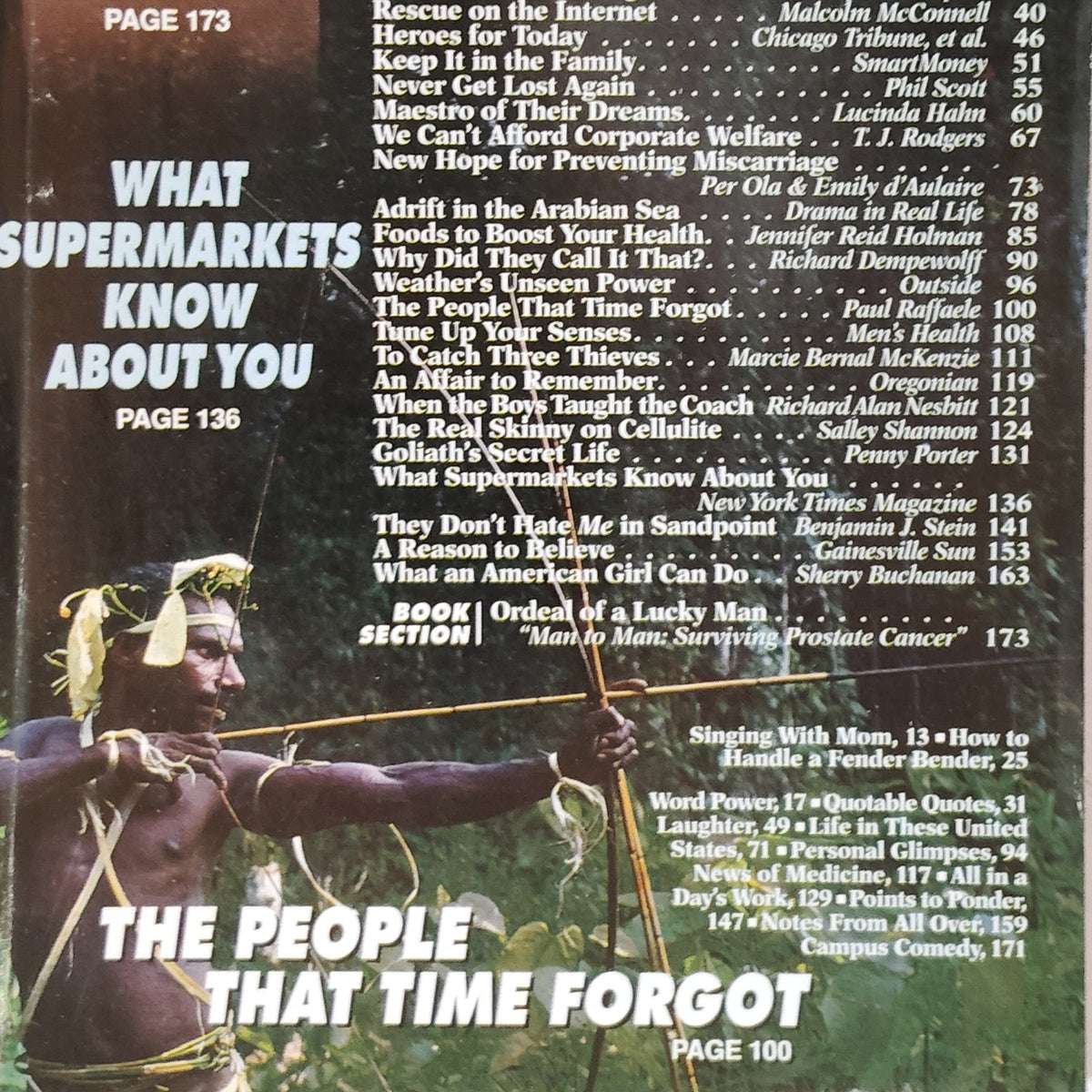 Reader's Digest August 1996 Vintage Magazine - The People That Time Forgot