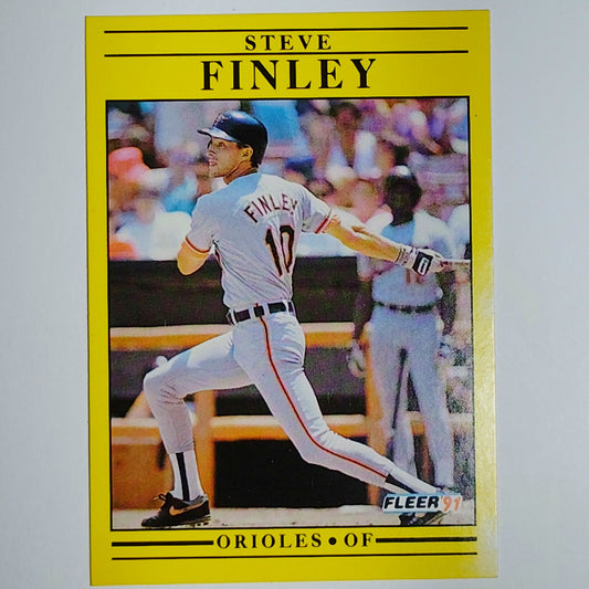 1991 Fleer Steve Finley #470 Baltimore Orioles OF - Career Early Years VG/EX