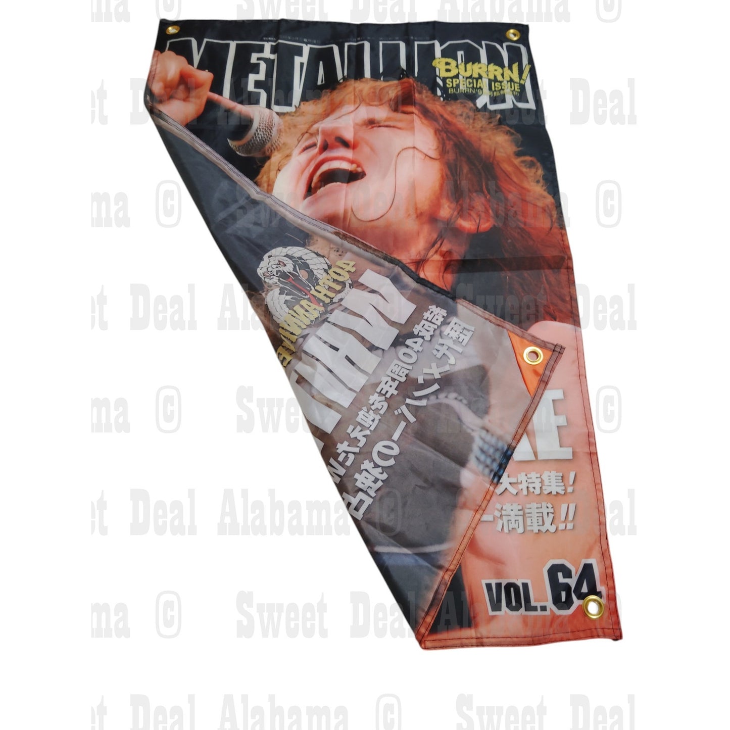 Whitesnake Banner - Japan Magazine Cover, Metallion Vol.64, 23"W x 35"L